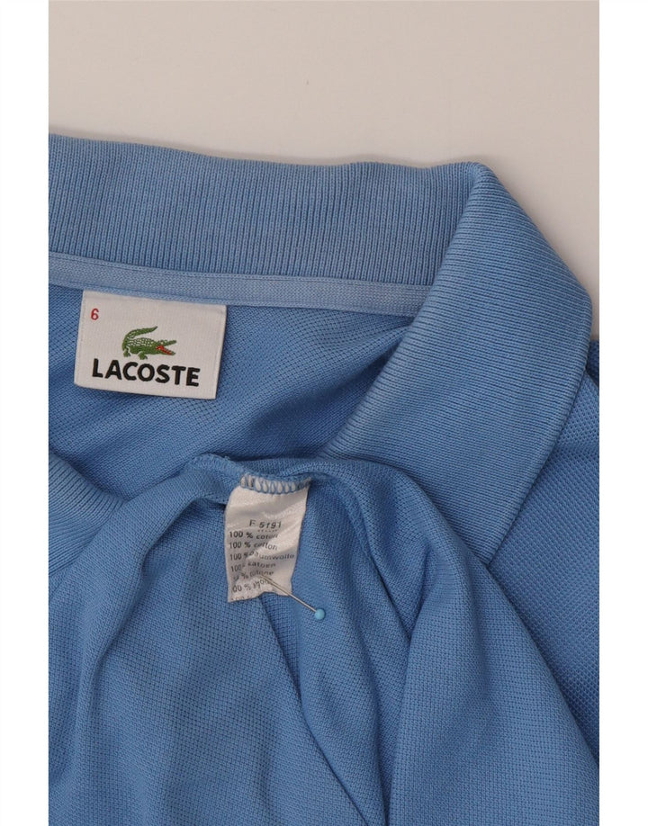 Camisa polo masculina LACOSTE tamanho 6 XL algodão azul