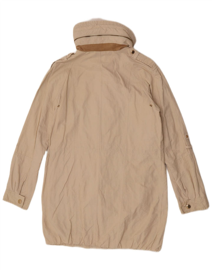 Jaqueta Parka com capuz feminina Massimo Dutti Reino Unido 10 pequena bege