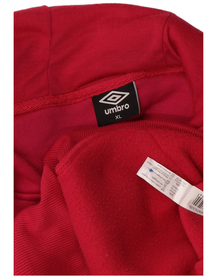 Suéter gráfico feminino UMBRO com capuz UK 18 XL algodão rosa