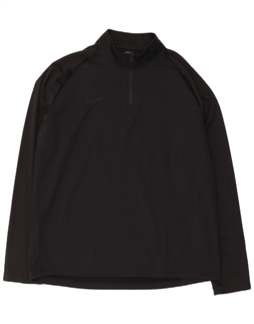 Pulôver masculino Nike Dri Fit com decote em zíper e moletom XL preto poliéster
