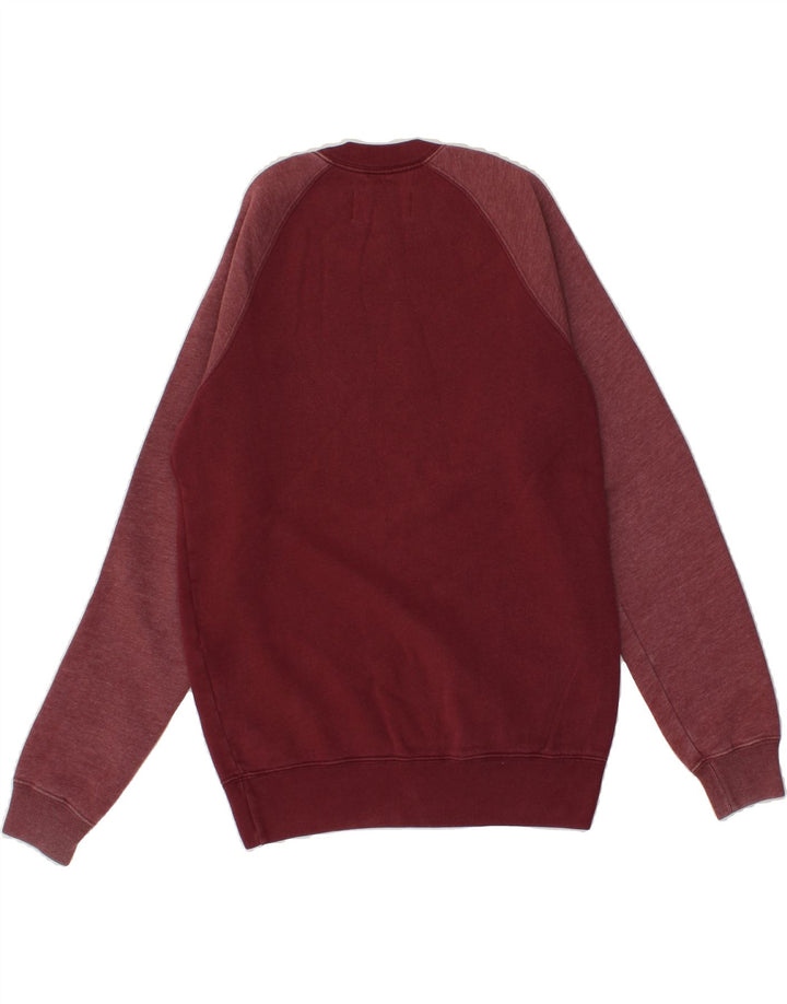 JACK WILLS Mens Graphic Sweatshirt Jumper XS Burgundy Cotton Vintage Jack Wills and Second-Hand Jack Wills from Messina Hembry 