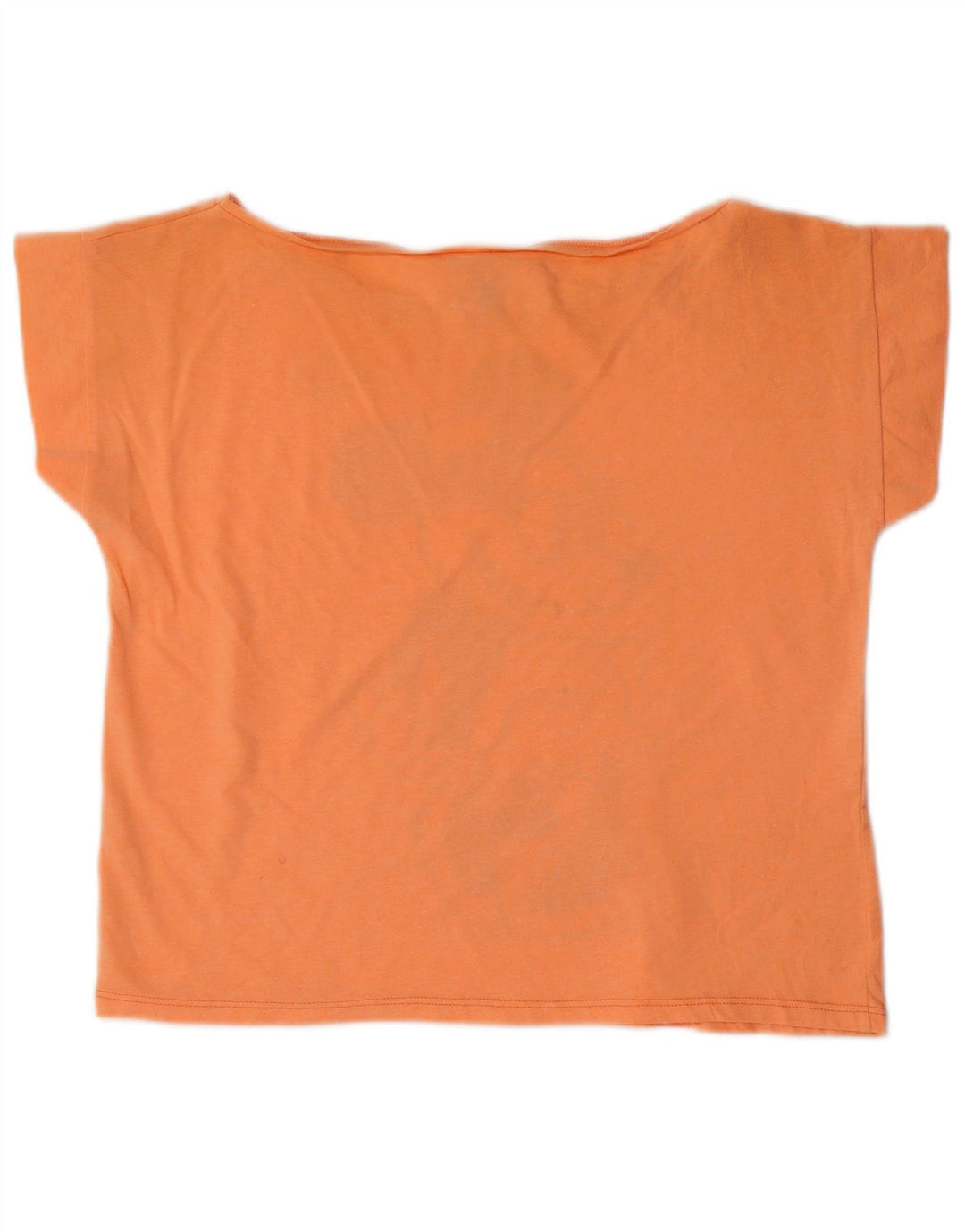 Camiseta feminina BENETTON com estampa Mickey Mouse Crop UK 14 médio laranja