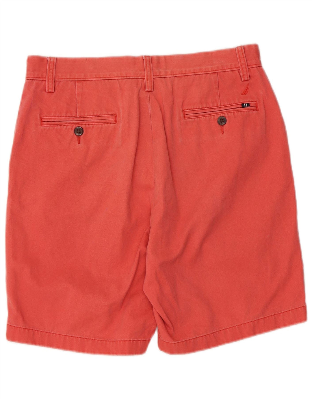 Nautica Mens Chino Shorts W30 Médio Algodão Vermelho
