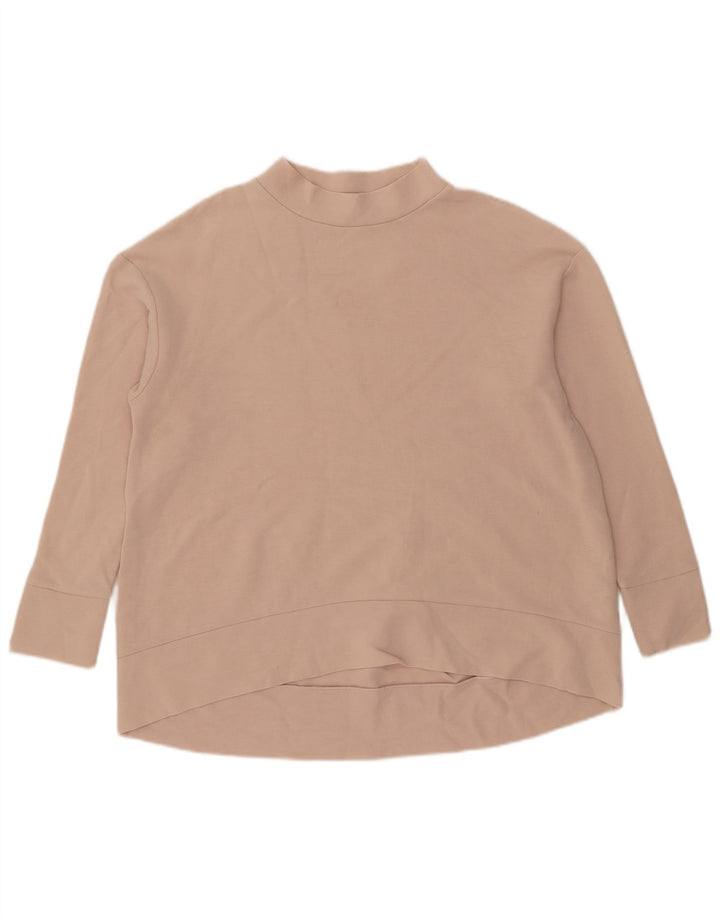 Cos feminino oversized moletom jumper Reino Unido 14 algodão bege médio