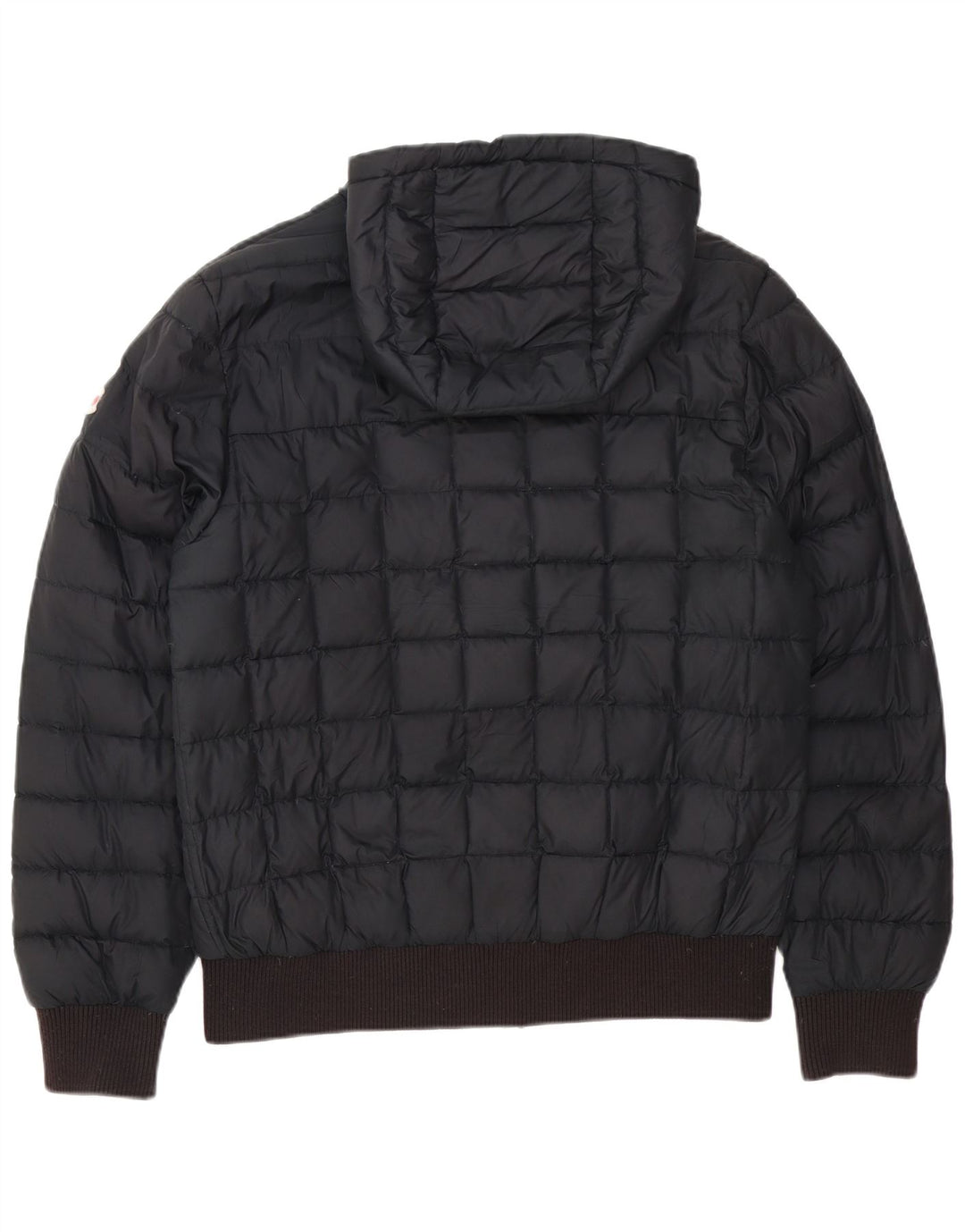 Jaqueta acolchoada masculina Dolomite com capuz UK 40 poliéster preto grande