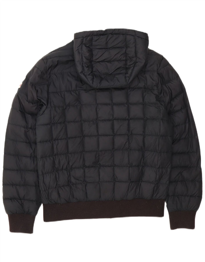 Jaqueta acolchoada masculina Dolomite com capuz UK 40 poliéster preto grande
