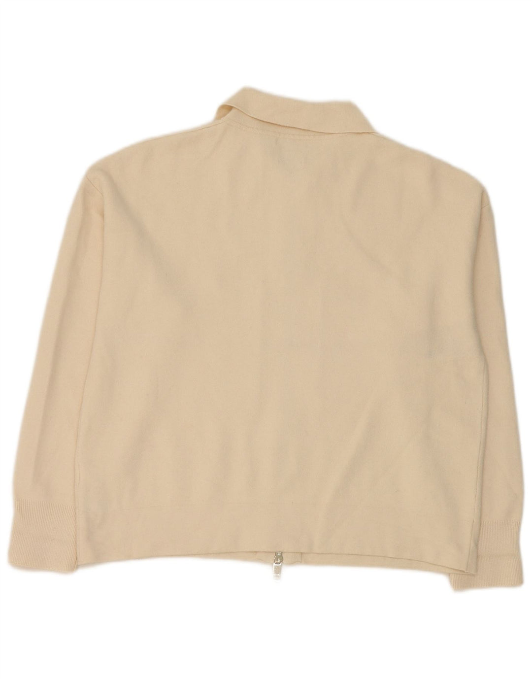 Suéter cardigã feminino grande Massimo Dutti Reino Unido 10 pequeno off white