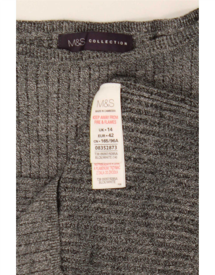 Blusa feminina Marks & Spencer UK 14 viscose cinza médio