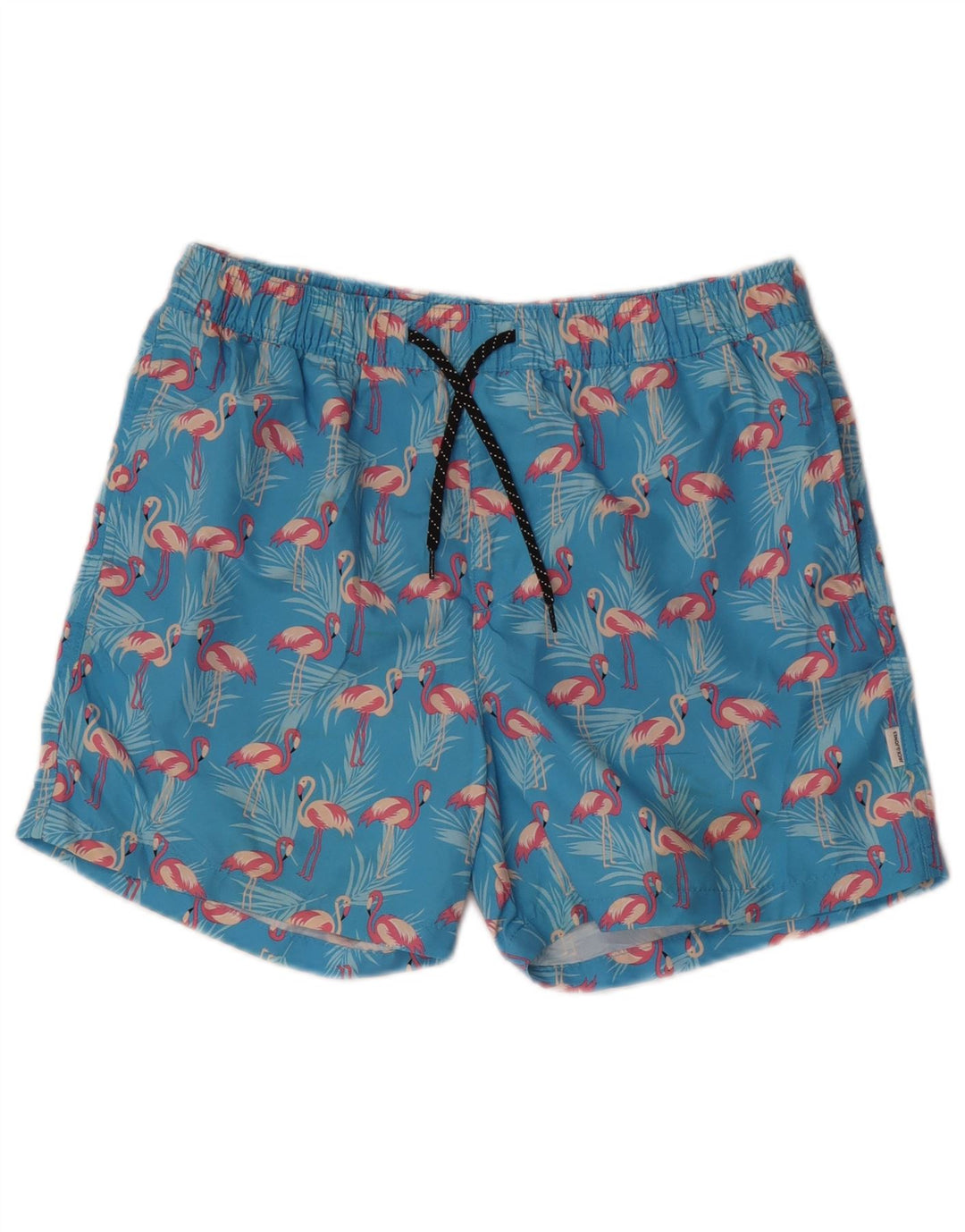 Shorts de banho masculino Jack & Jones com padrão abstrato azul pequeno