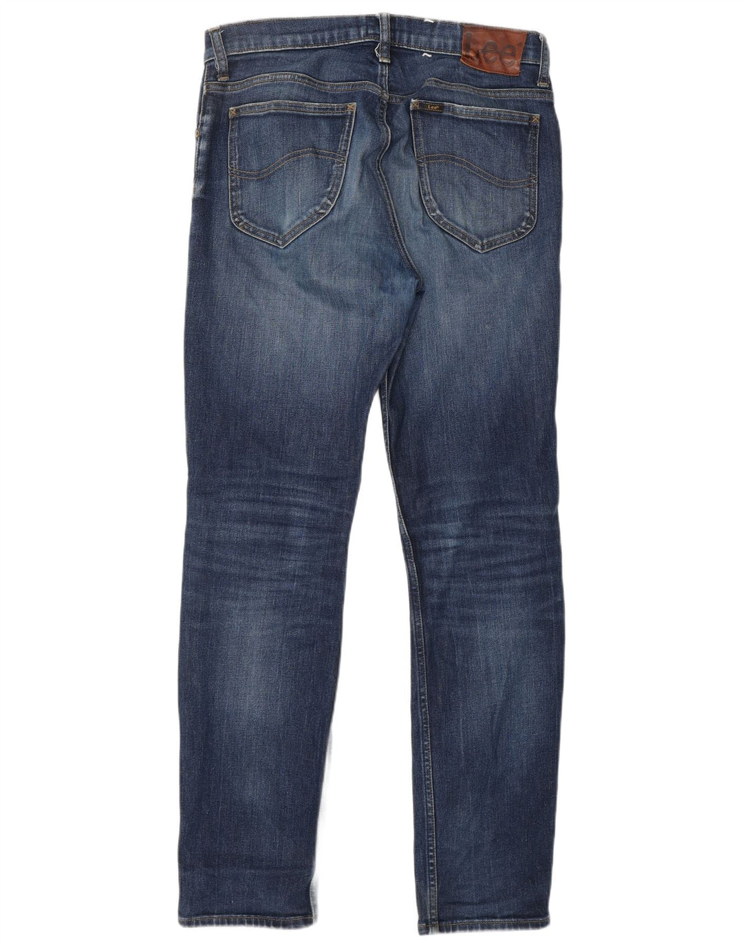 LEE Mens Rider Slim Jeans W31 L32 Azul Algodão