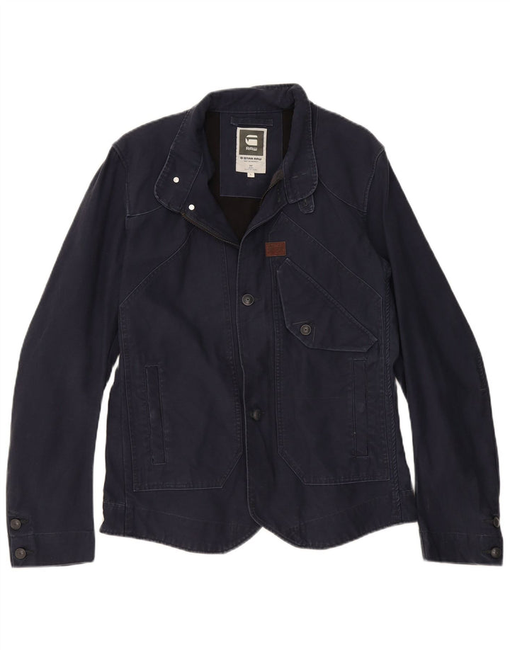 Jaqueta utilitária feminina G-STAR Reino Unido 16 grande algodão azul marinho