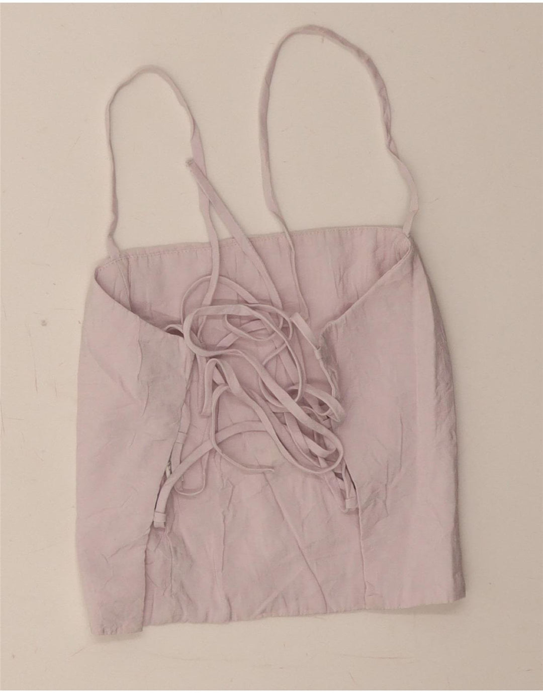 Zara Womens Crop Corset Top UK 8 Pequeno Modal Roxo