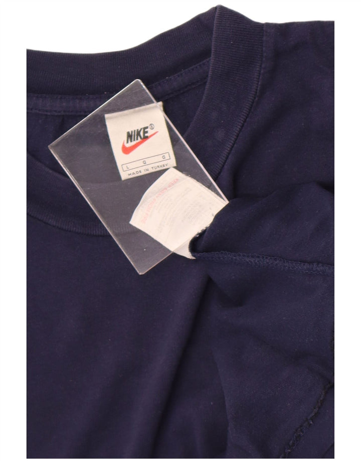 Camiseta masculina Nike grande algodão azul marinho