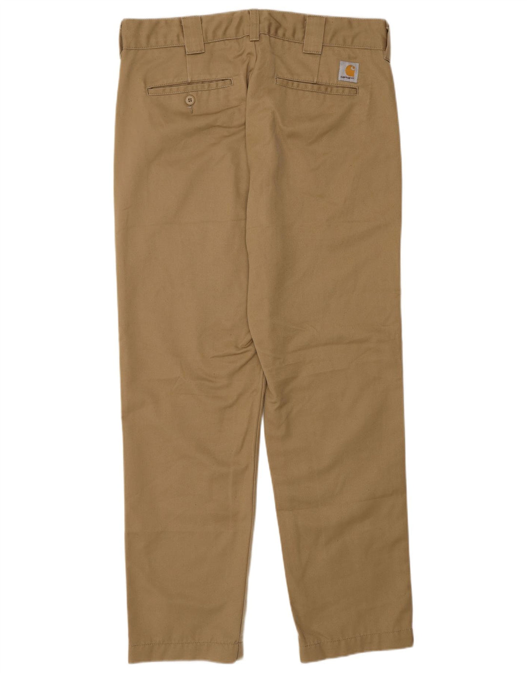 Carhartt Mens Slim Chino Calças W32 L30 Poliéster Bege