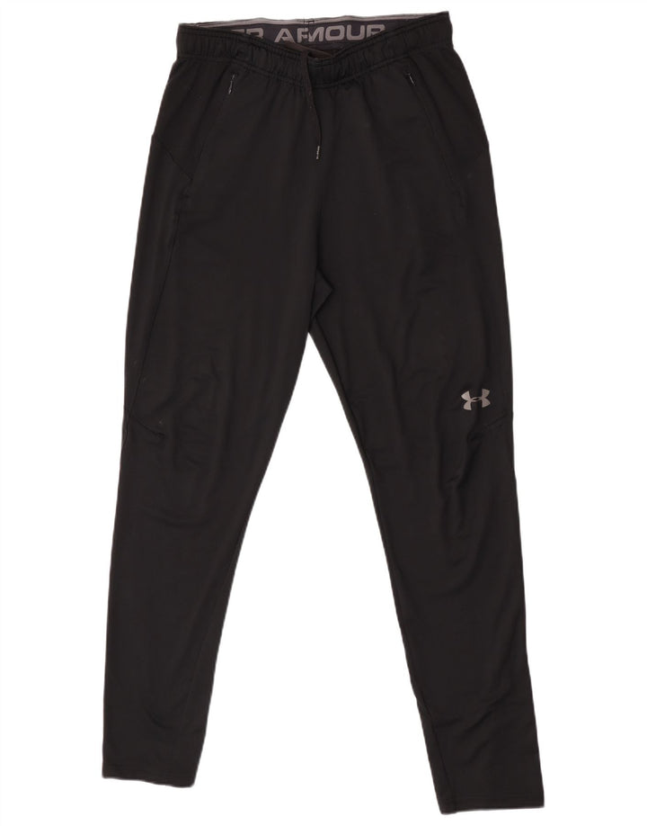 Calça de treino masculina Under Armour poliéster preto médio
