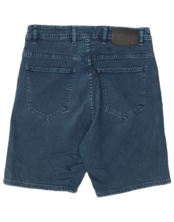 Zara Mens Denim Shorts EU 40 Médio W31 Azul Marinho Algodão