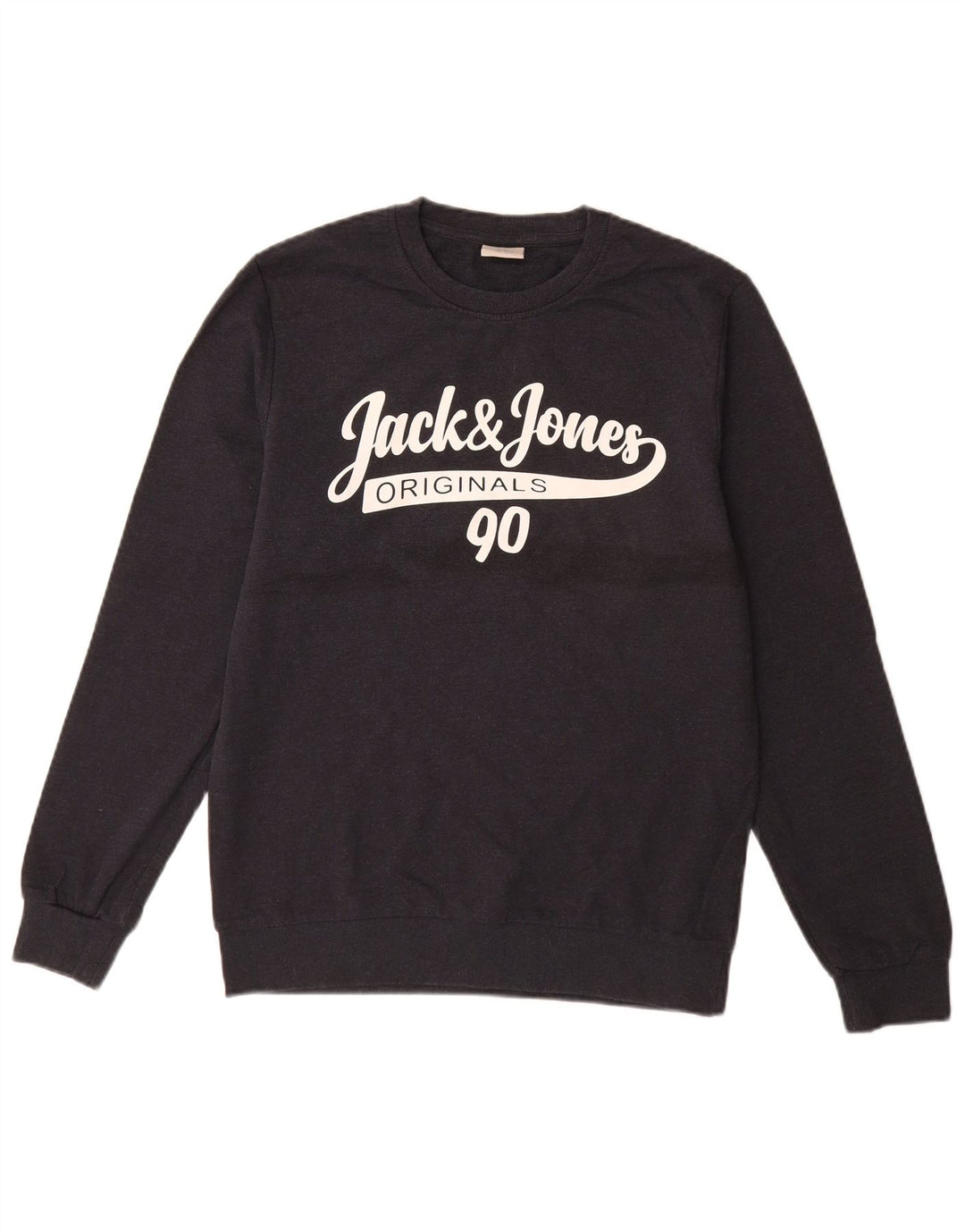 Jack & Jones moletom gráfico masculino jumper pequeno algodão azul marinho