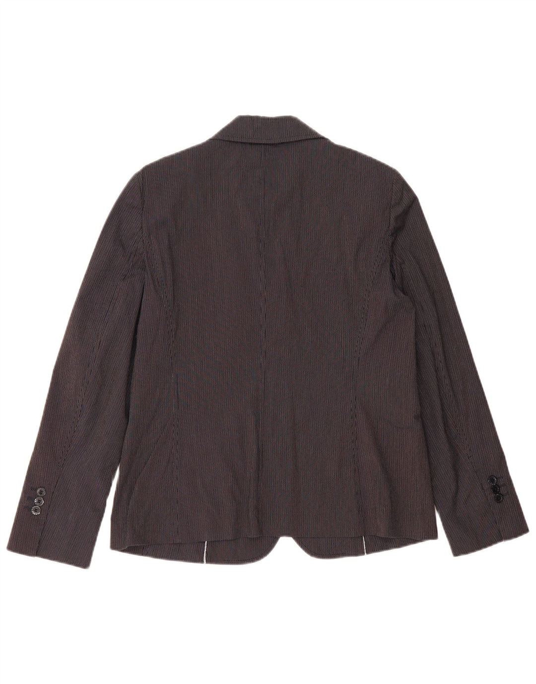 Jaqueta blazer feminina de 3 botões LES COPAINS IT 46 grande listra azul marinho