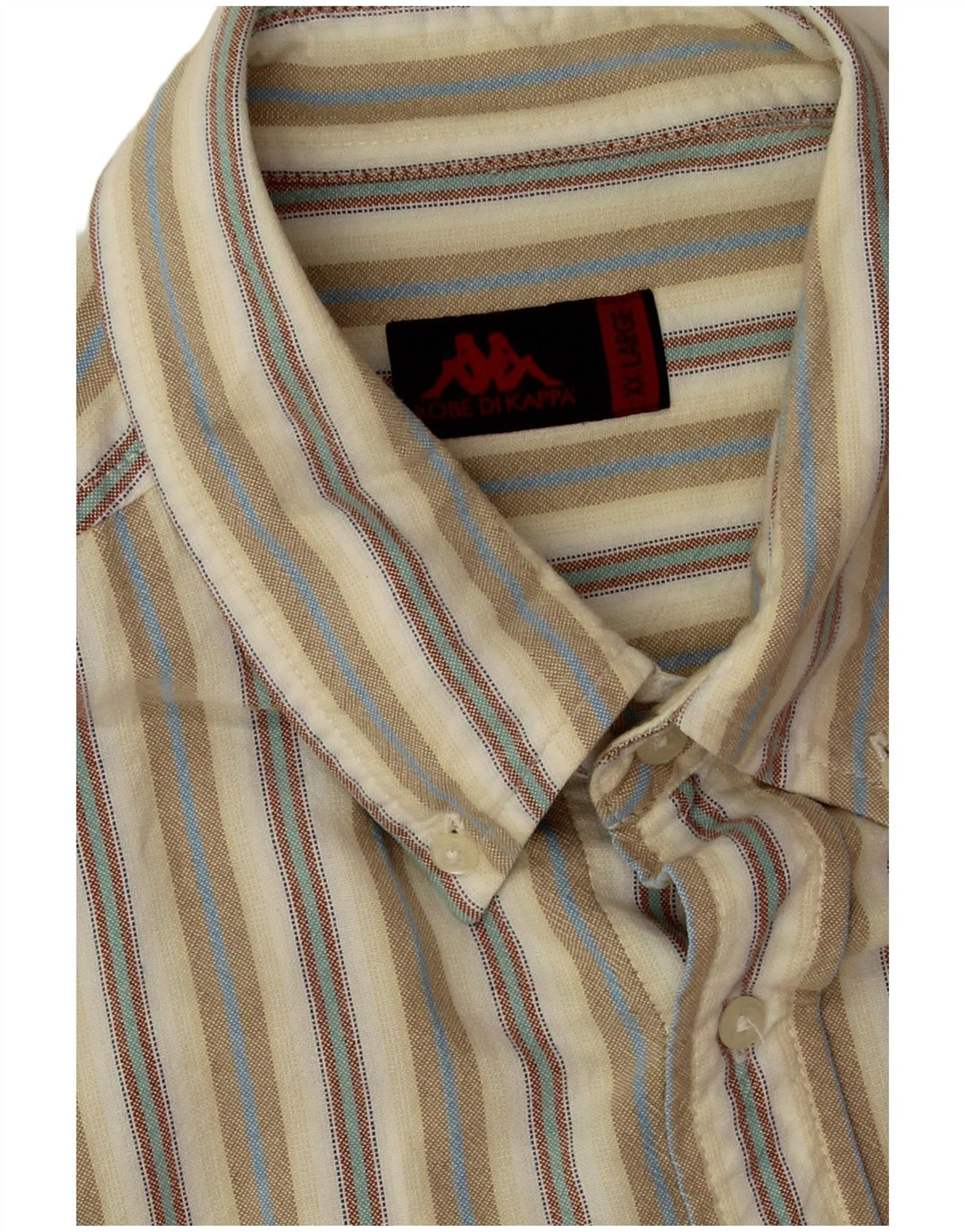 Camisa masculina Kappa 2XL listrada bege