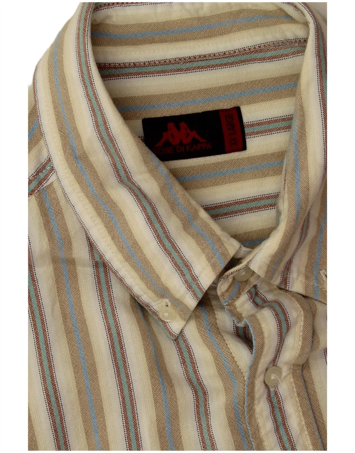 Camisa masculina Kappa 2XL listrada bege