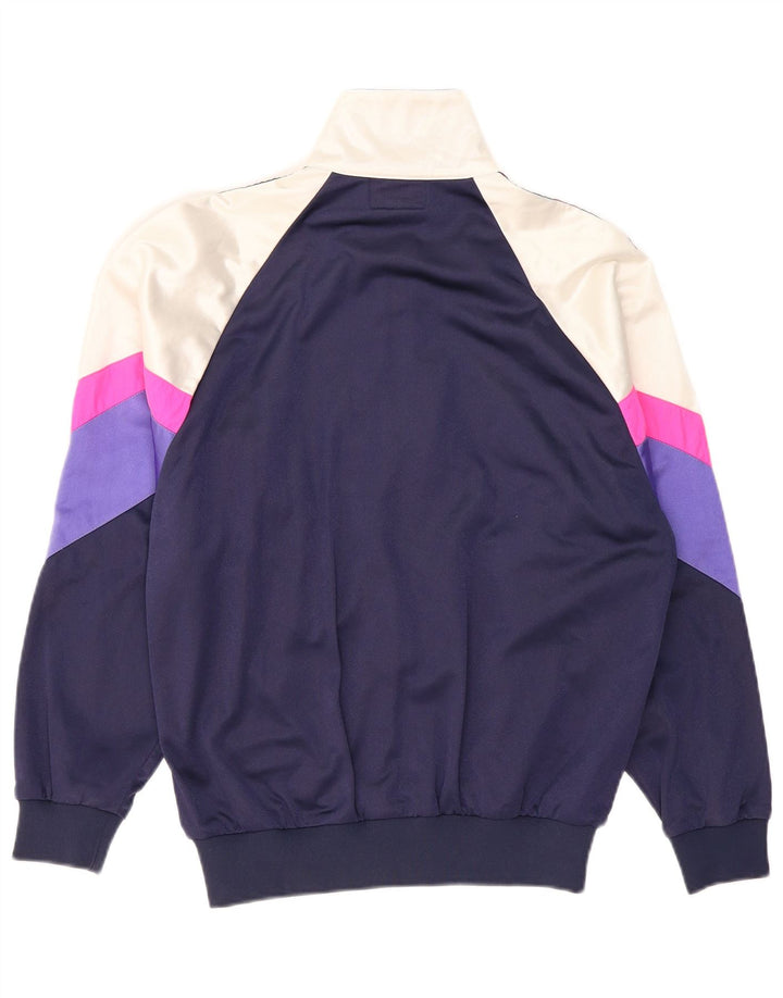 Jaqueta feminina ASICS IT 46 grande bloco colorido azul marinho