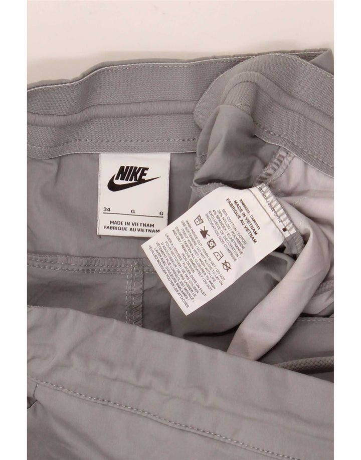 Calça cargo Nike masculina reta W34 L28 algodão cinza