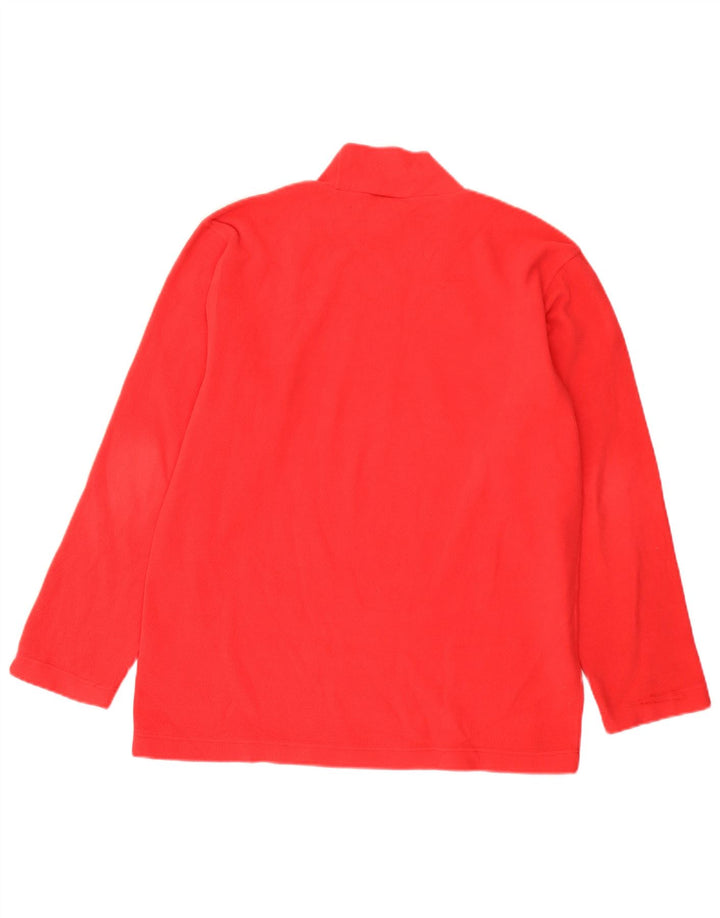 Adidas Mens Fleece Jumper UK 38/40 Poliéster Vermelho Médio