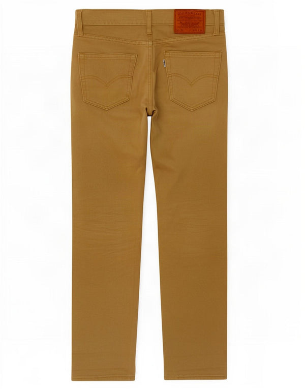 Calça jeans masculina Levi's 511 Straight W29 L30 algodão bege