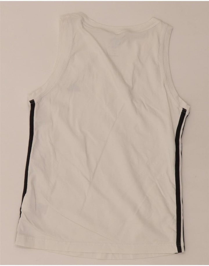Adidas Womens Vest Top UK 14 Médio Algodão Branco