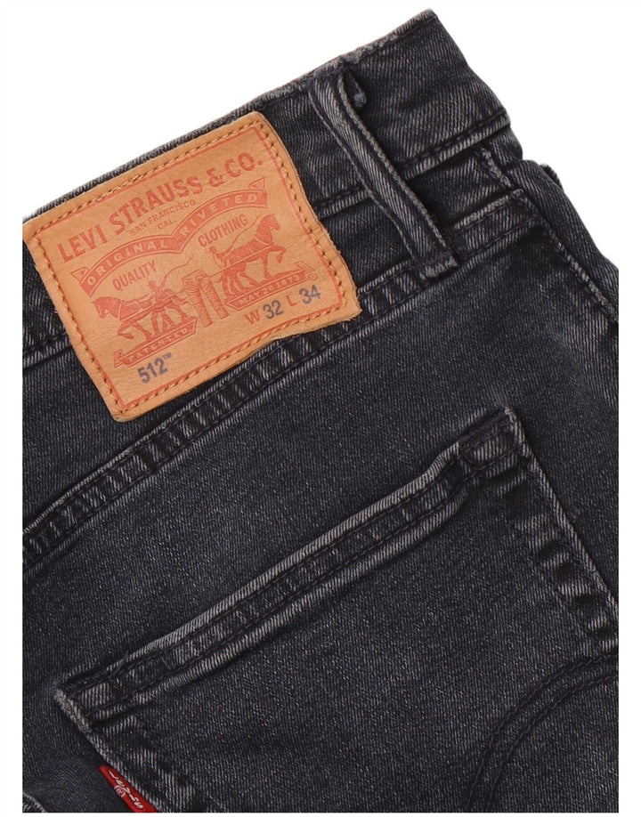 Calça jeans masculina Levi's 512 Slim Tapered W32 L29 cinza