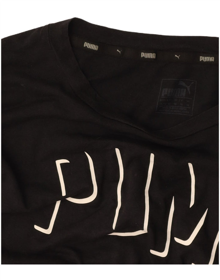 Camiseta feminina PUMA com estampa oversized UK 16 grande preta