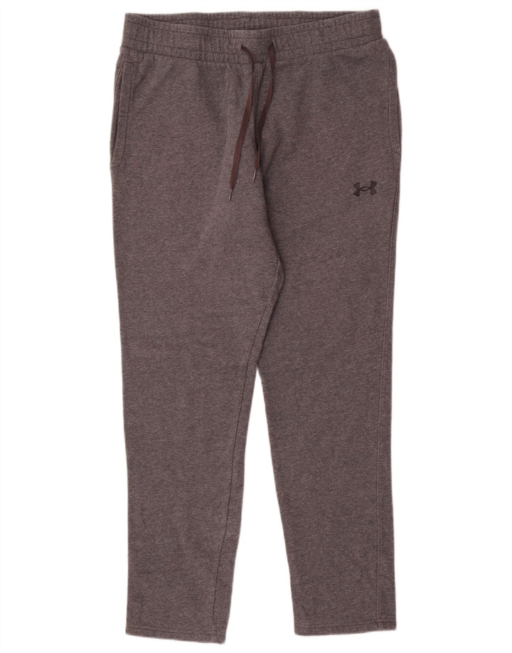 Calça de treino masculina Under Armour grande algodão manchado cinza