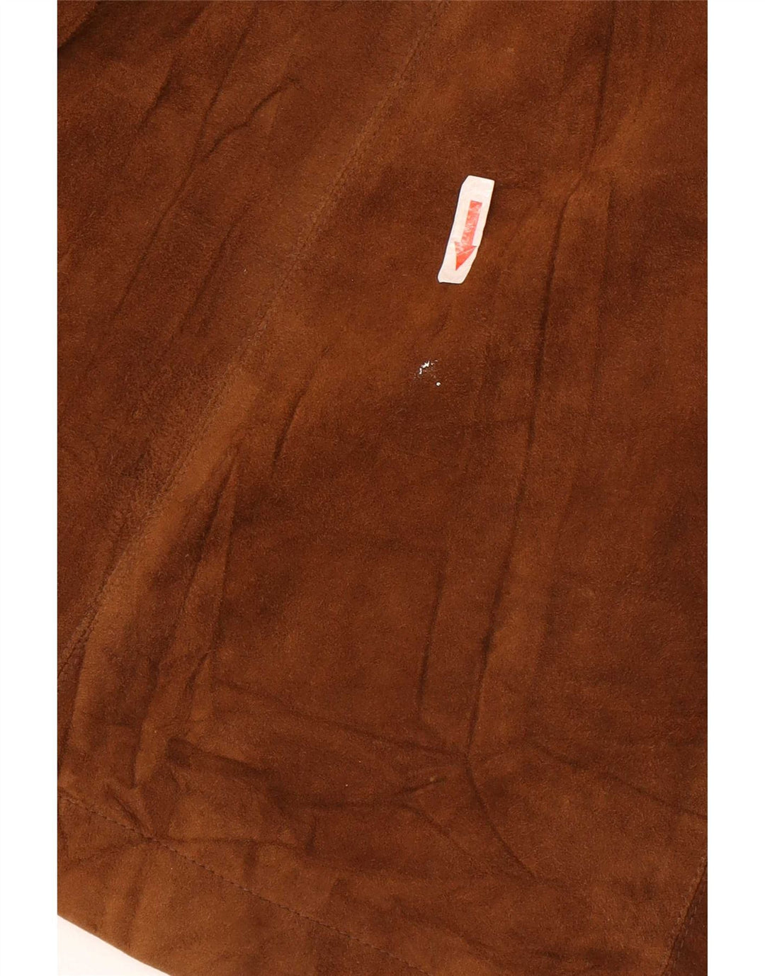 Blazer Vintage Feminino Longline de Camurça com 1 Botão, UK 10, Pequeno, Marrom