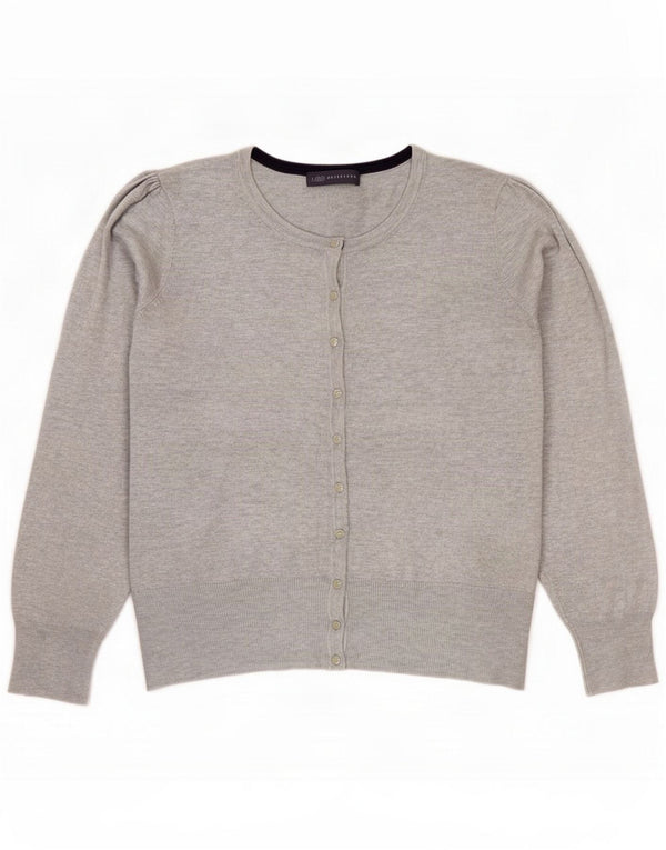 Suéter cardigã feminino Marks & Spencer Reino Unido 16 grande viscose cinza