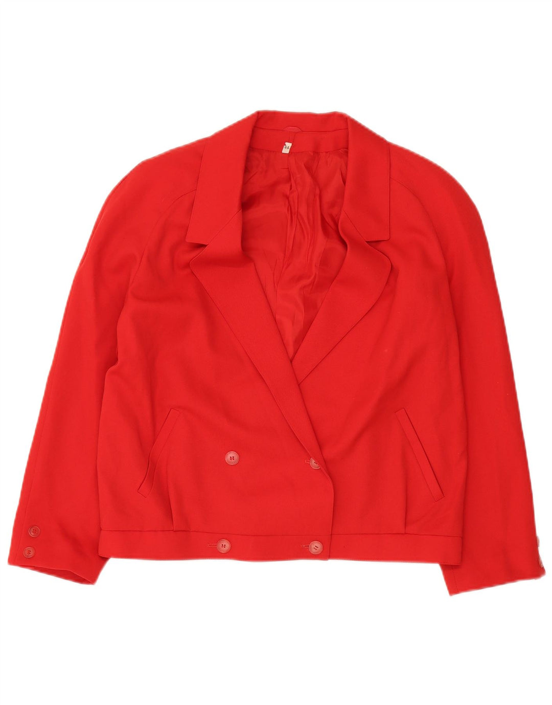 Jaqueta blazer feminina vintage com peito duplo IT 44 vermelho médio