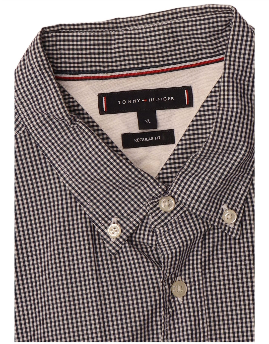 Camisa masculina TOMMY HILFIGER Regular Fit XL cinza guingão