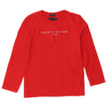 Tommy Hilfiger Boys Graphic Top manga comprida 5-6 anos algodão vermelho