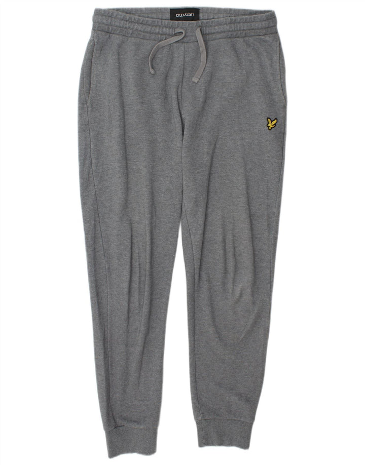 Lyle & Scott Calça de treino masculina Joggers algodão cinza médio