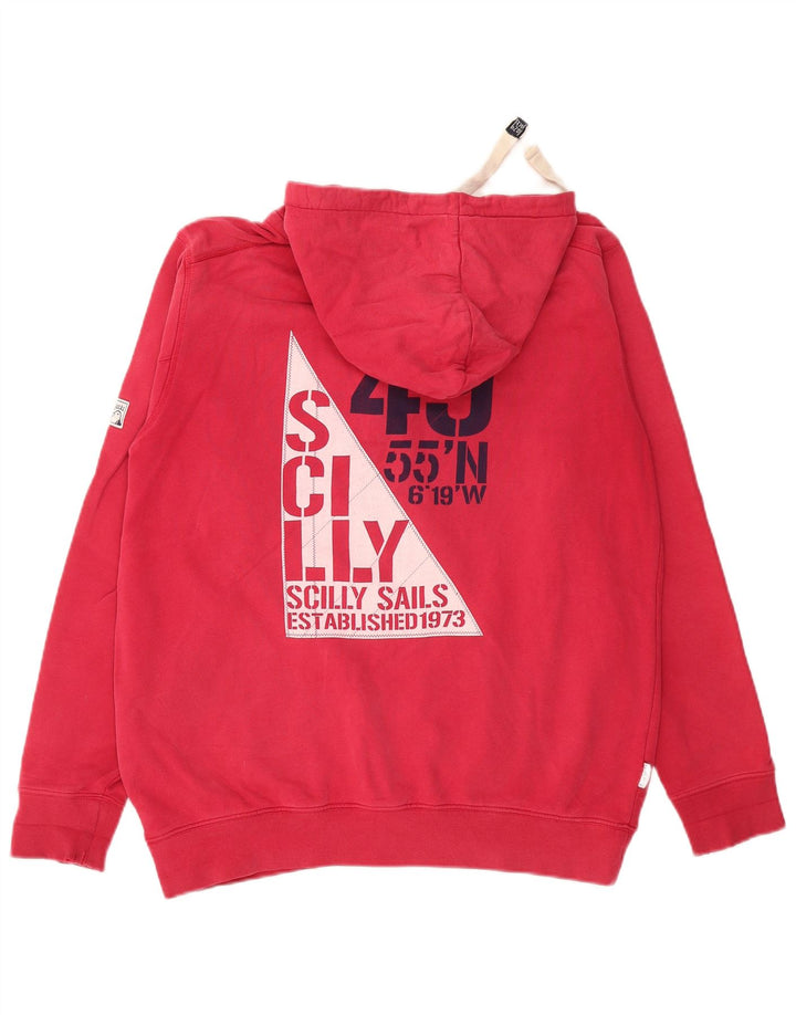 Suéter com capuz gráfico masculino VINTAGE médio algodão vermelho