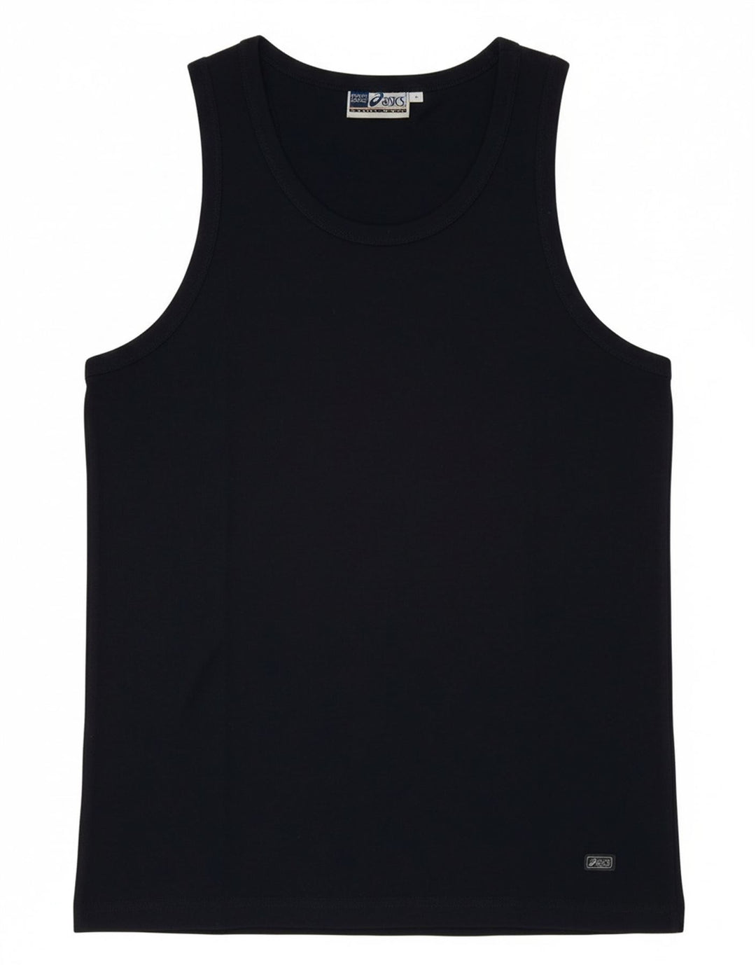 Asics Womens Vest Top UK 12 Médio Azul Marinho Algodão