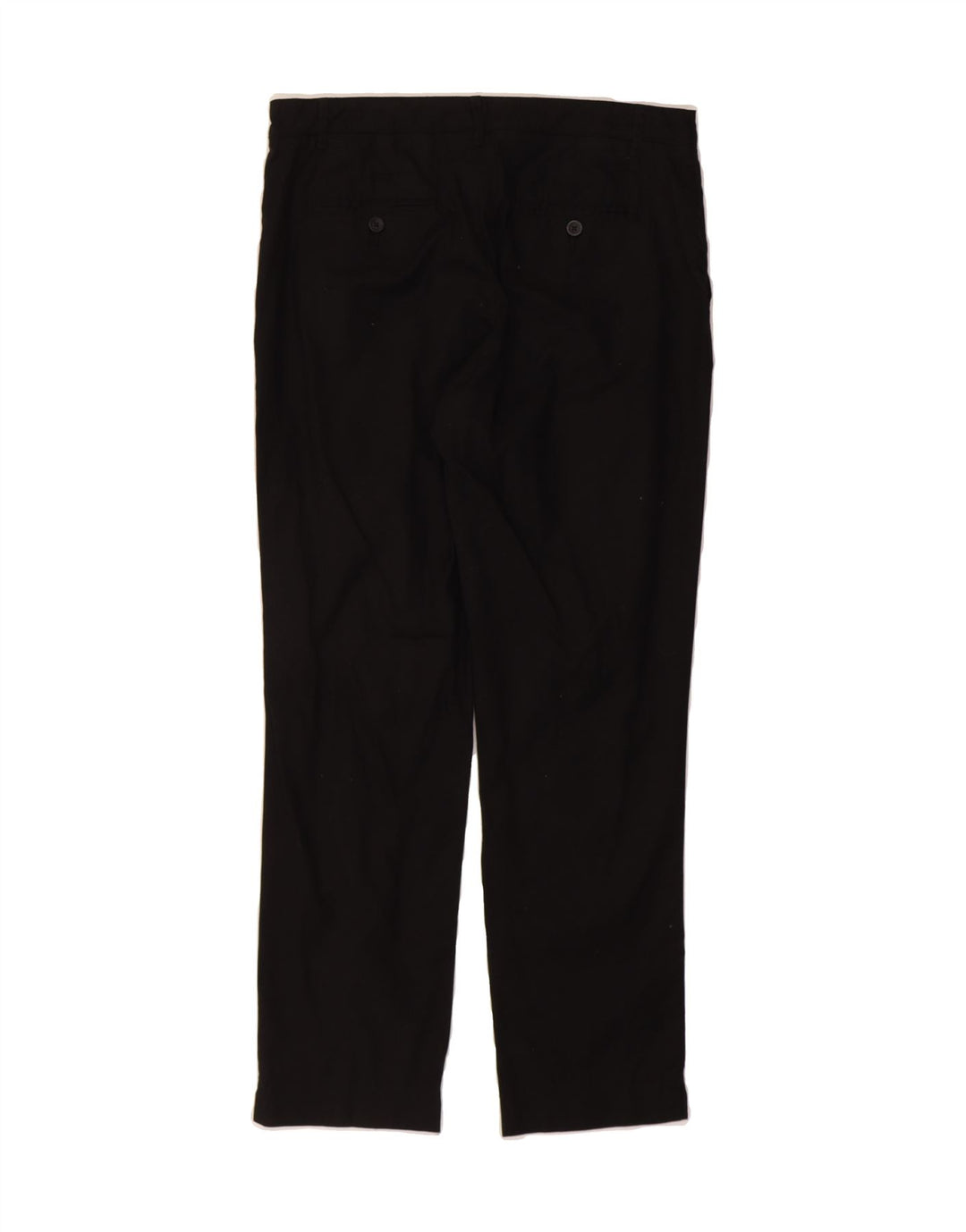BENETTON Womens Straight Chino Trousers W32 L28 Black Cotton Vintage Benetton and Second-Hand Benetton from Messina Hembry 
