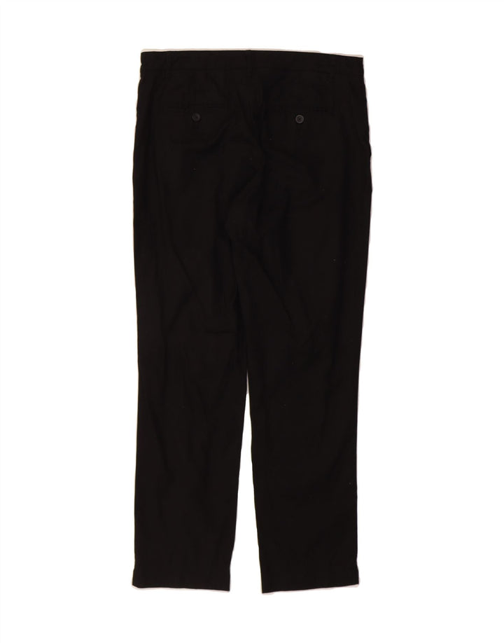 BENETTON Womens Straight Chino Trousers W32 L28 Black Cotton Vintage Benetton and Second-Hand Benetton from Messina Hembry 
