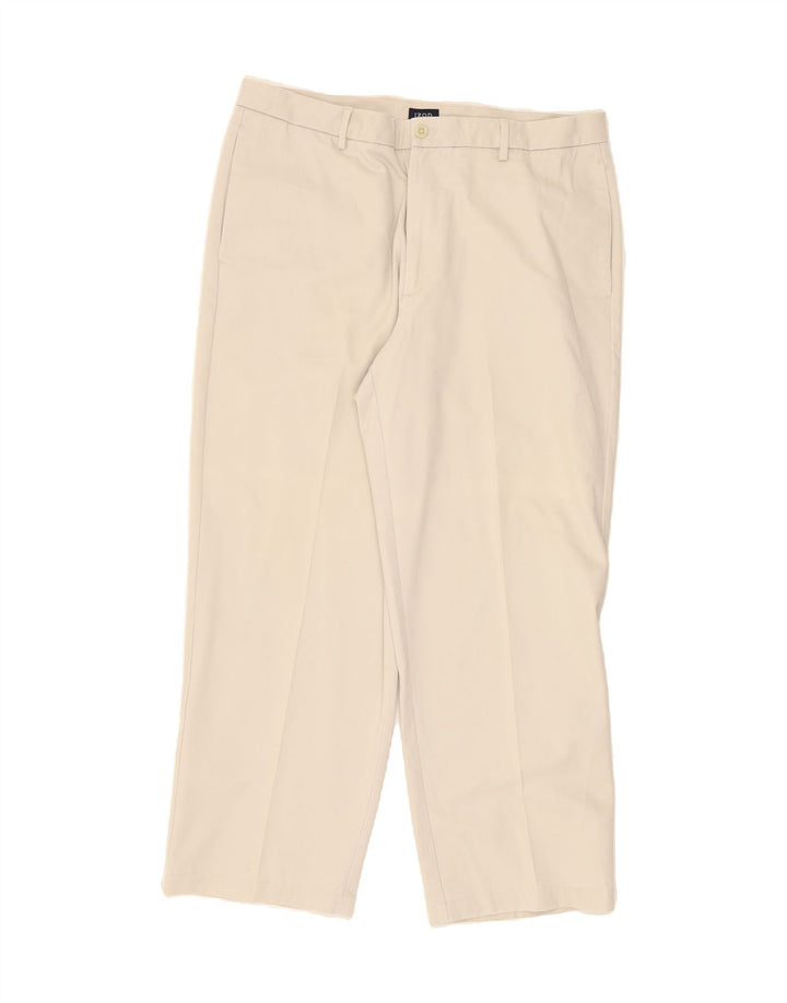 IZOD Mens Straight Chino Trousers W38 L30 Grey Cotton Vintage Izod and Second-Hand Izod from Messina Hembry 