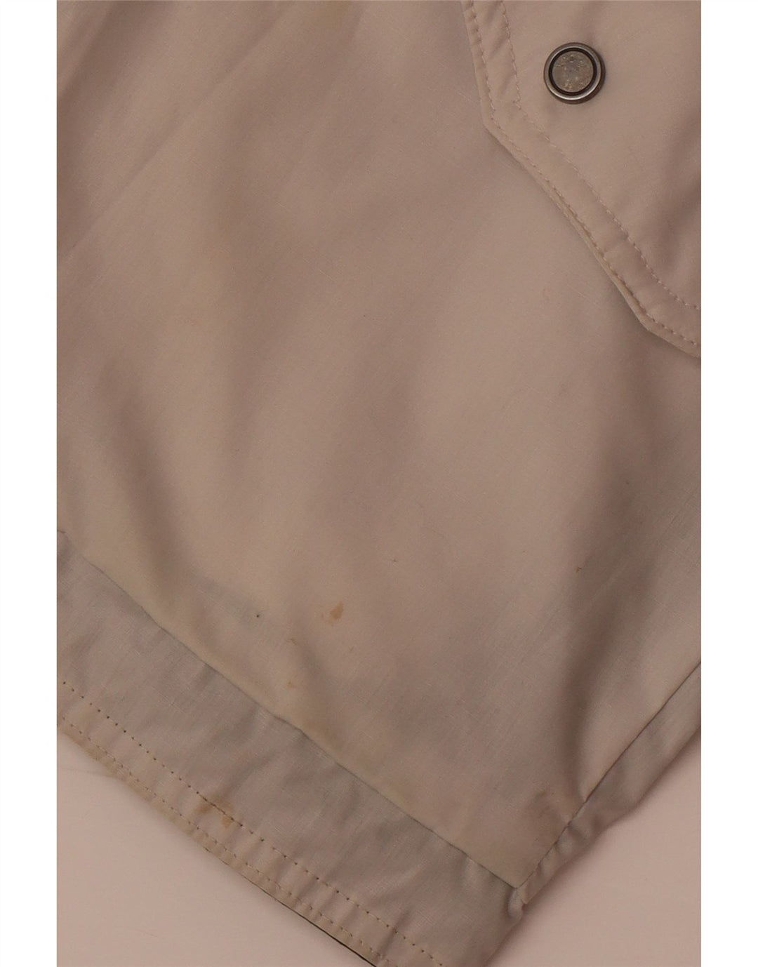 Jaqueta masculina estrelada com capuz reversível e ajuste solto Reino Unido 38 algodão bege médio