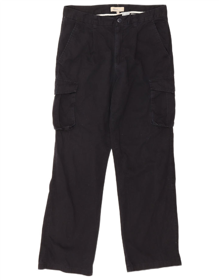 Calça cargo reta masculina BASICLINE IT 50 grande W34 L32 azul marinho