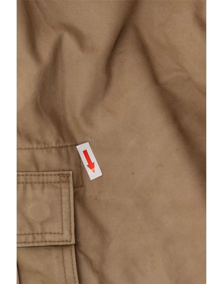 Calça cargo reta masculina Marks & Spencer W32 L29 algodão bege