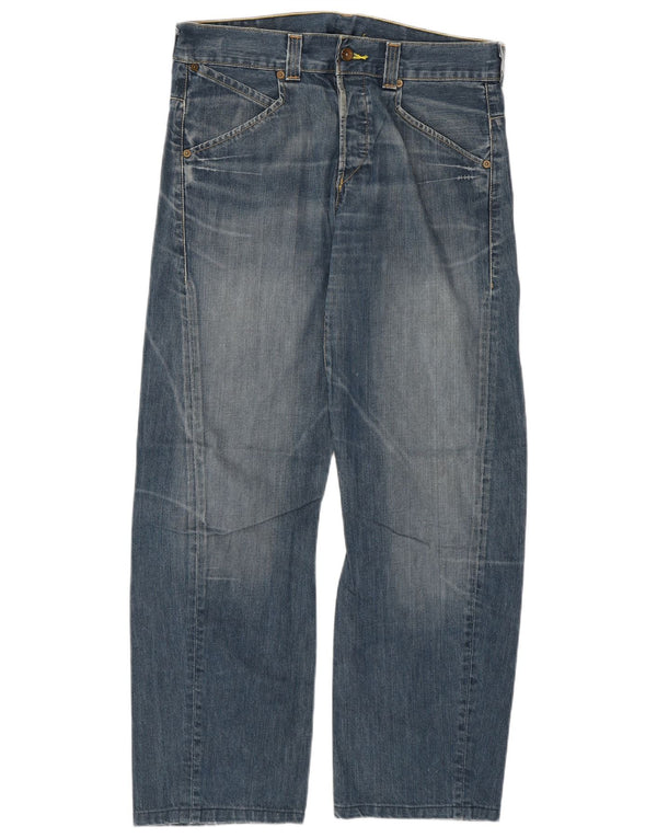 Jeans retos masculinos Levi's W31 L29 algodão azul