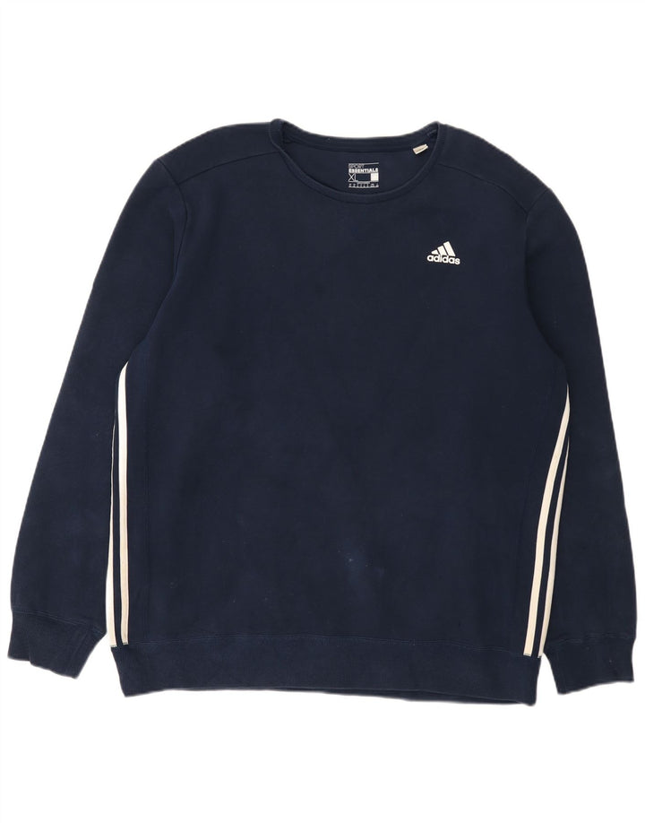 Adidas Mens Moletom Jumper XL Azul Marinho Algodão