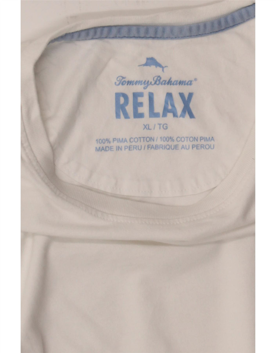 TOMMY BAHAMA Mens Relaxed T-Shirt Top XL Off White Cotton Vintage Tommy Bahama and Second-Hand Tommy Bahama from Messina Hembry 
