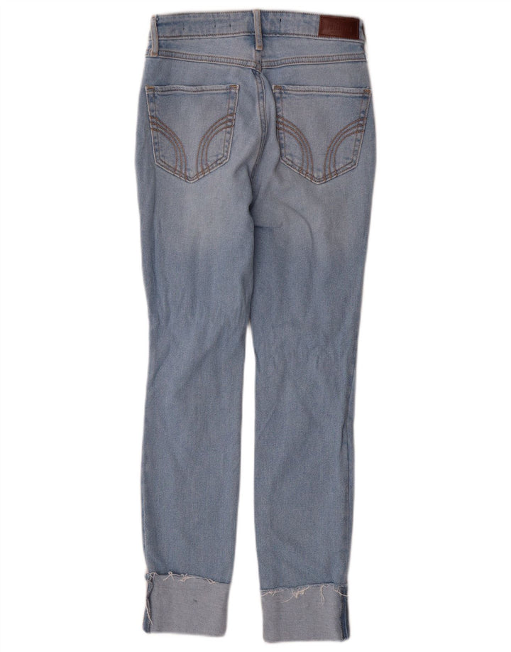 Calça jeans skinny feminina HOLLISTER Califórnia cintura alta US 00 2XS W23 L26 azul